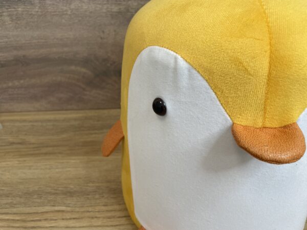 Taburet pentru copii, 28x25cm, maxim 50kg, model pinguin galben - imagine 2