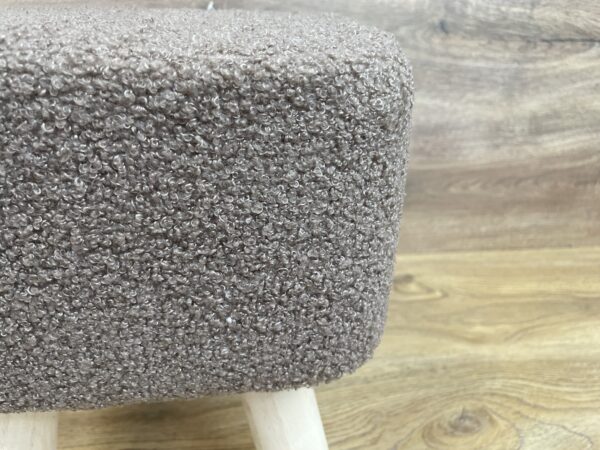 Taburet pentru copii, patrat, 26x26x34cm, maxim 50kg, maro - imagine 5