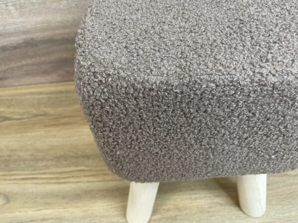 Taburet pentru copii, patrat, 26x26x34cm, maxim 50kg, maro - imagine 6