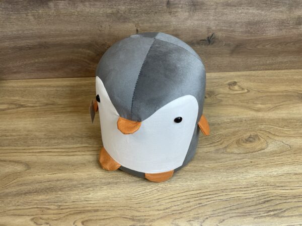 Taburet pentru copii, 28x25cm, maxim 50kg, model pinguin gri - imagine 5