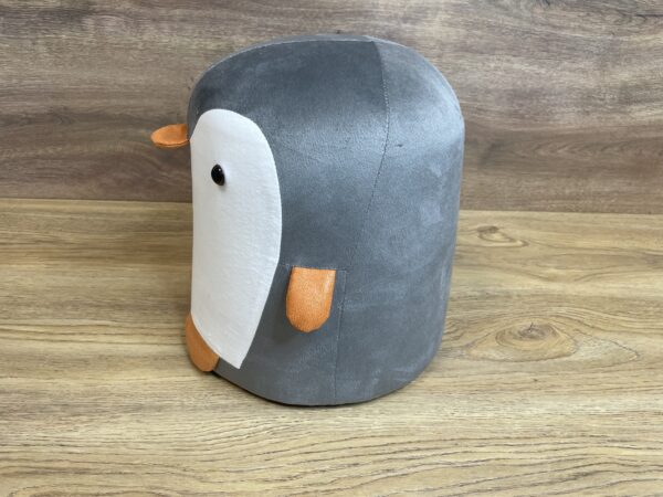 Taburet pentru copii, 28x25cm, maxim 50kg, model pinguin gri - imagine 9