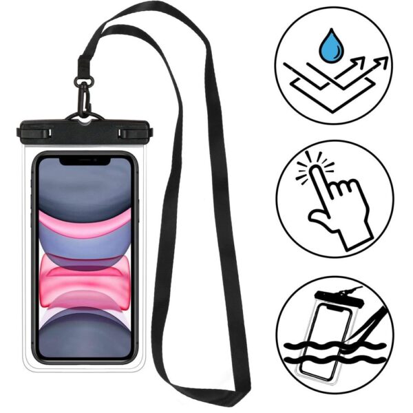 Husa telefon subacvatica waterproof impermeabila, universala, 180x110mm, cu snur - imagine 12