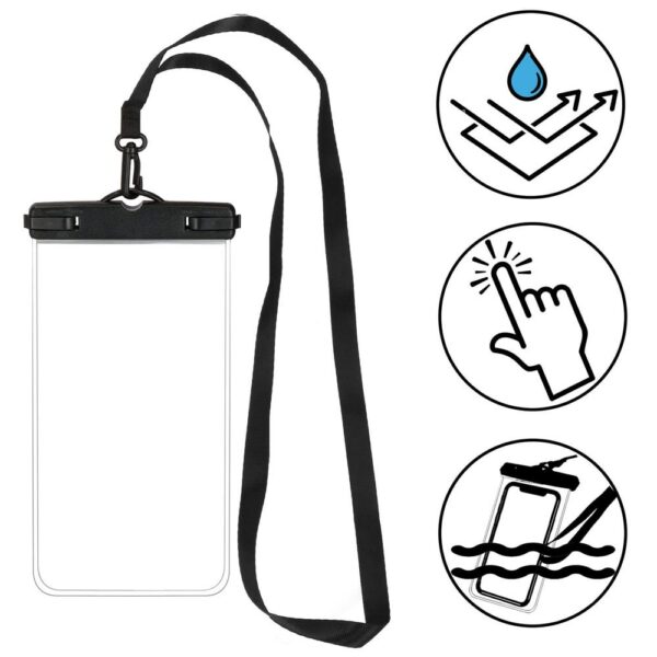Husa telefon subacvatica waterproof impermeabila, universala, 180x110mm, cu snur - imagine 14