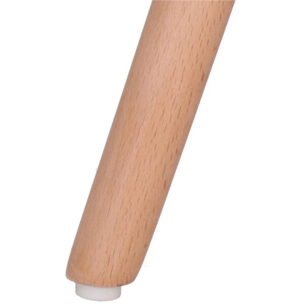 Masa dining bucatarie, rotunda, diametru 80 cm, inaltime 75 cm, Blat MDF, Picioare lemn, Negru - imagine 13