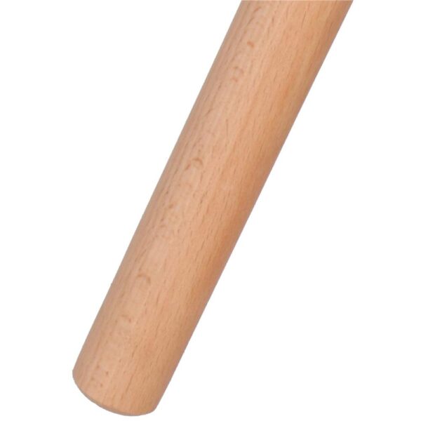 Masa de cafea, ovala, diametru 50 cm, inaltime 48 cm, Blat MDF, Picioare lemn, Alb - imagine 10