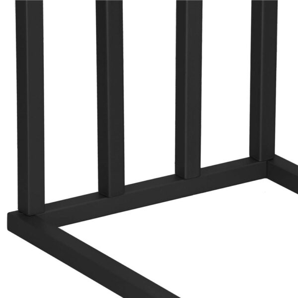 Suport metalic de baie pentru prosoape, cu 4 standuri, 96 cm, negru - imagine 9