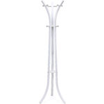 SONGMICS Cuier metalic 176x50x50 cm, cu 9 carlige, otel vopsit si plastic ABS, alb