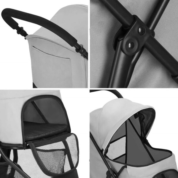 Carucior pentru transport animale, sarcina 15 kg, pentru caini si pisici - imagine 10
