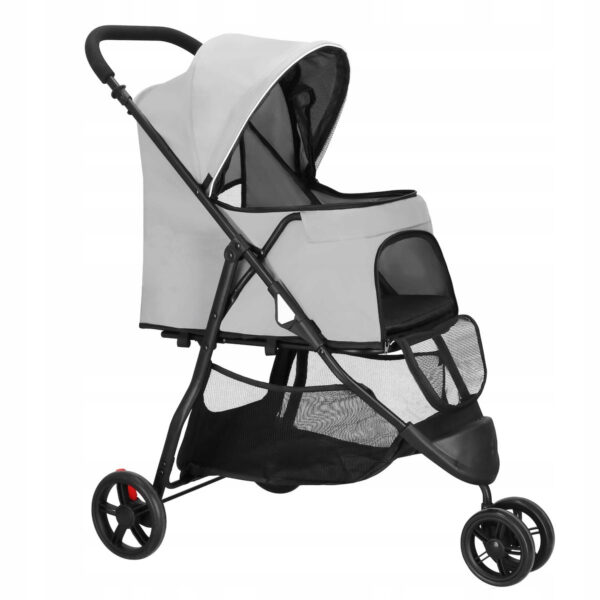 Carucior pentru transport animale, sarcina 15 kg, pentru caini si pisici