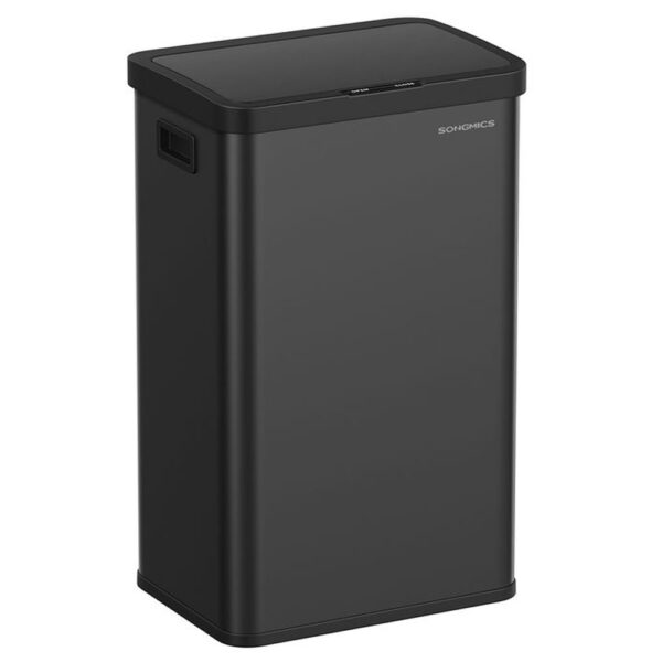 SONGMICS Cos de gunoi din inox, cu senzor si soft-close, 68 litri, 41x30x67 cm, negru