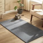 SONGMICS Covor decorativ antiderapant, lavabil la masina, 80×150 cm, gri