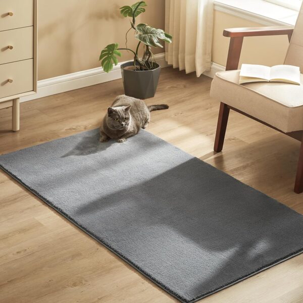 SONGMICS Covor decorativ antiderapant, lavabil la masina, 80×150 cm, gri