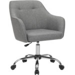 SONGMICS Scaun de birou ergonomic, inaltime reglabila, 65x69x(83-93) cm, gri