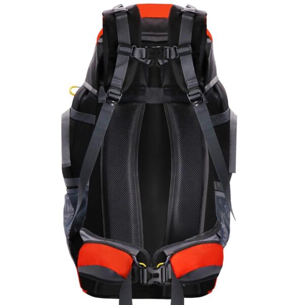 Rucsac tactic militar pentru drumetie, cu husa de ploaie, 70 litri, 25 kg, 68x35x20 cm, gri portocaliu - imagine 11