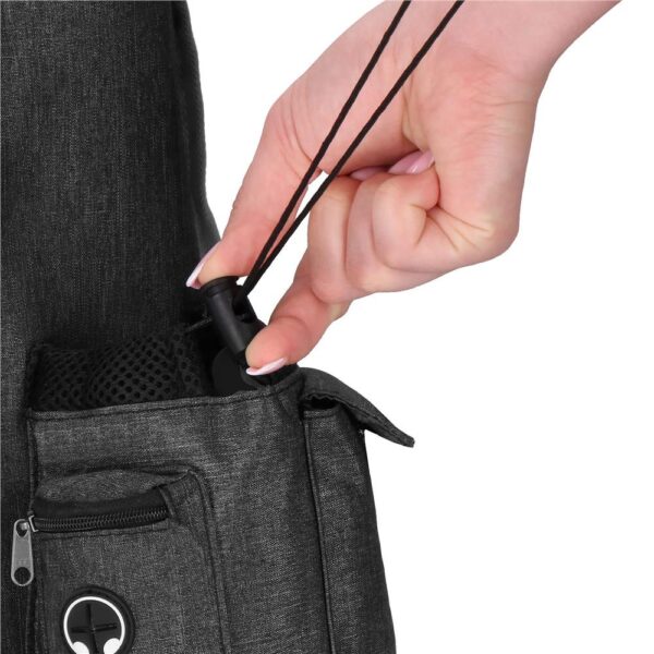 Rucsac transport animale talie mica-medie, maxim 15 kg, buzunare laterale, 38x34x26 cm, negru - imagine 13