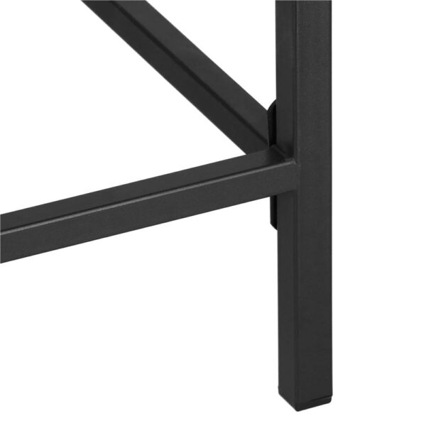 Birou tip masa laterala, cu cadru din otel, 50x100x76 cm, industrial, maro - imagine 14