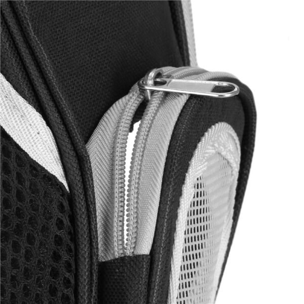 Rucsac transport animale talie mica-medie, maxim 12 kg, hublou panoramic transparent, buzunare laterale, gri - imagine 15