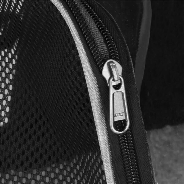 Rucsac transport animale talie mica-medie, maxim 15 kg, buzunare laterale, 38x34x26 cm, negru - imagine 15