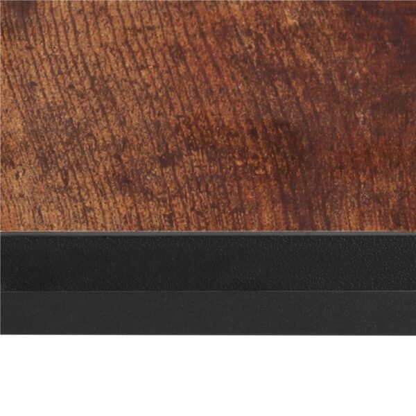 Masuta de cafea, cu cadru de otel si roti, industrial, 35x50x66 cm, maro wenge - imagine 16