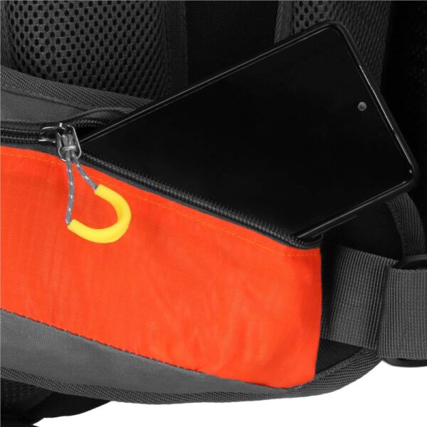 Rucsac tactic militar pentru drumetie, cu husa de ploaie, 70 litri, 25 kg, 68x35x20 cm, gri portocaliu - imagine 4