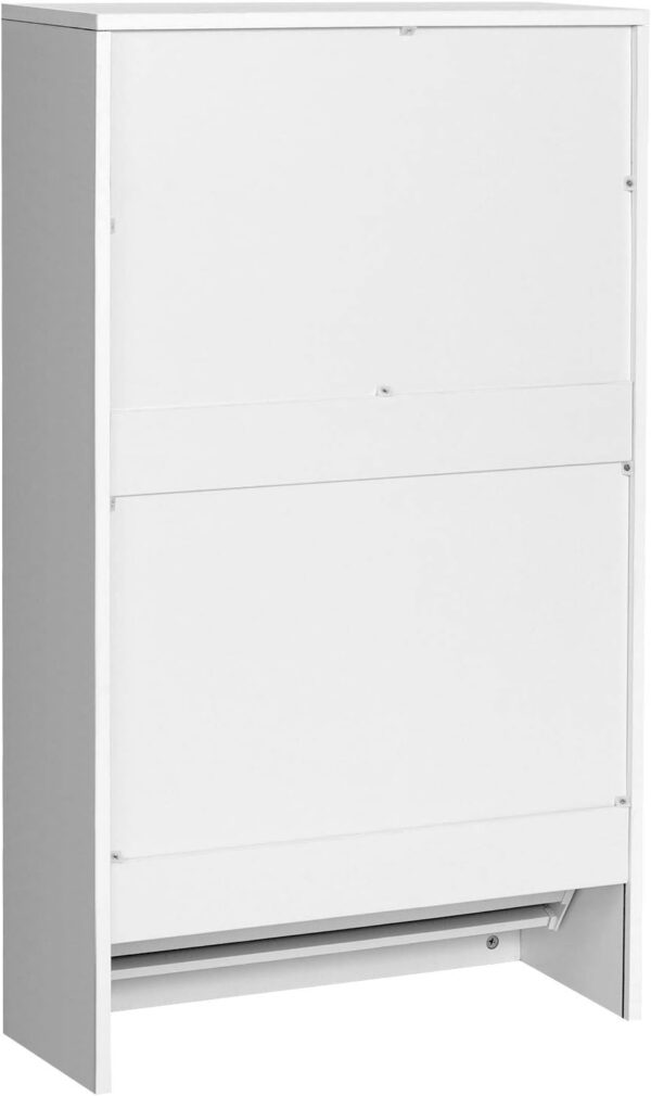 VASAGLE Dulap pantofi cu 3 usi rabatabile, pentru 8-12 perechi, 60x24x102 cm, alb - imagine 7