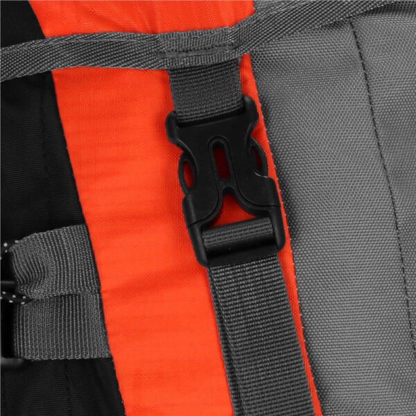 Rucsac tactic militar pentru drumetie, cu husa de ploaie, 70 litri, 25 kg, 68x35x20 cm, gri portocaliu - imagine 7