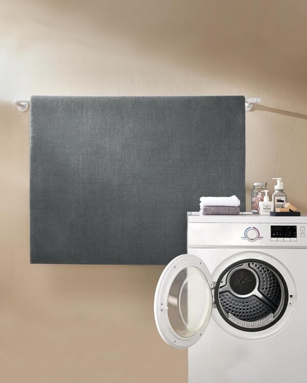 SONGMICS Covor decorativ antiderapant, lavabil la masina, 120x170 cm, gri - imagine 7