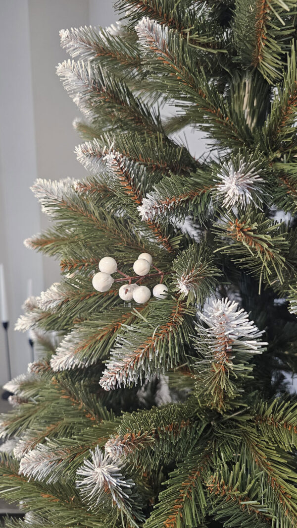 Brad artificial Christmas Deluxe by Sersimo, WhiteBerry, 2D, 220cm - imagine 11