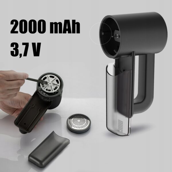 Aparat de curatat scame, 3 trepte, afisaj LCD, incarcare USB, pentru toate tipurile tesaturi - imagine 4