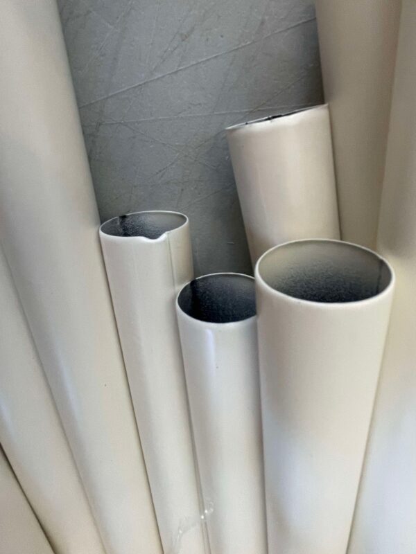 RESIGILAT: SONGMICS Raft de haine din metal, cu 2 bare de haine si 1 raft, maxim 70 kg, industrial, 45x83x157cm, alb - imagine 4