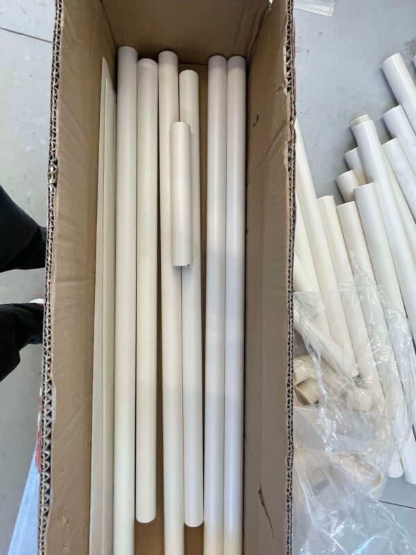 RESIGILAT: SONGMICS Raft de haine din metal, cu 2 bare de haine si 1 raft, maxim 70 kg, industrial, 45x83x157cm, alb - imagine 2