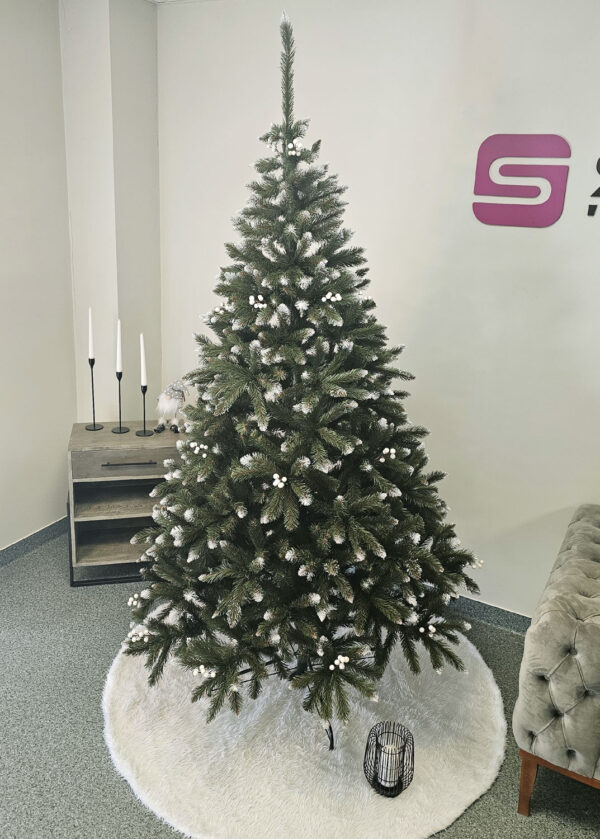 Brad artificial Christmas Deluxe by Sersimo, WhiteBerry, 2D, 220cm - imagine 4