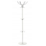Cuier hol metalic 178 cm, 16 carlige, design minimalist, alb