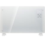 Panou de incalzire din sticla, 2500W, 3 trepte, cu termostat si telecomanda, timer, dispay LED, WiFi, alb