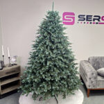 Brad artificial Christmas Deluxe by Sersimo, Alaska verde argintiu, integral 3D, 230cm