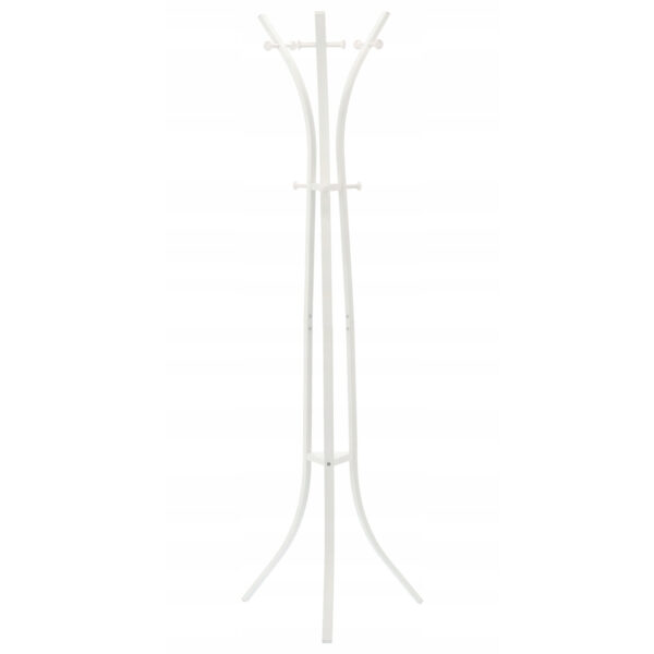 Cuier hol metalic 170 cm, design minimalist, alb