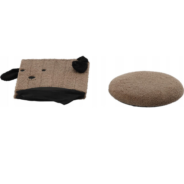 Taburet pentru copii, pliabil cu spatiu depozitare, 80kg, 28×34 cm, maro - imagine 2