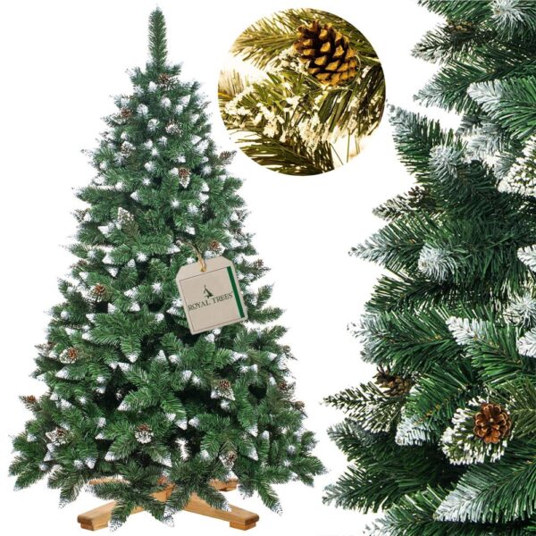 Brad artificial Christmas Deluxe by Sersimo, Daimond Premium, 2D, 220cm - imagine 15