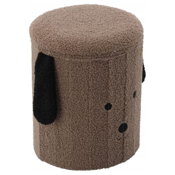 Taburet pentru copii, pliabil cu spatiu depozitare, 80kg, 28×34 cm, maro - imagine 9
