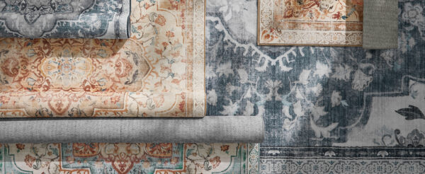 SONGMICS Covor decorativ antiderapant, stil vintage, lavabil la masina, 120×170 cm, bej cappuccino - imagine 12