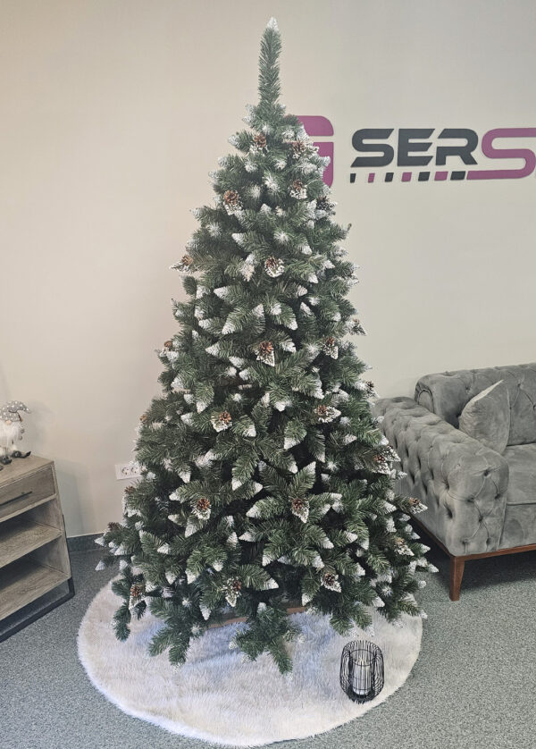 Brad artificial Christmas Deluxe by Sersimo, Daimond Premium, 2D, 220cm - imagine 2