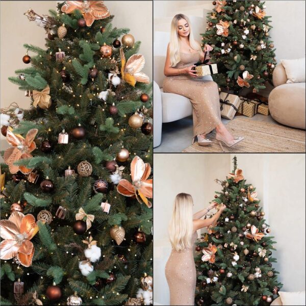 Brad artificial Christmas Deluxe by Sersimo, Siberian Premium, 2D+3D, 240cm - imagine 26
