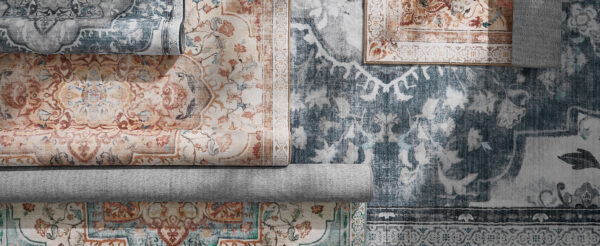 SONGMICS Covor decorativ antiderapant, stil vintage, lavabil la masina, 120×170 cm, gri - imagine 13