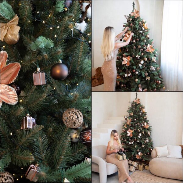 Brad artificial Christmas Deluxe by Sersimo, Siberian Premium, 2D+3D, 240cm - imagine 27