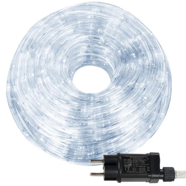 Instalatie tub furtun luminos pentru Craciun, 240 LED-uri, 10 m, pentru exterior, alb rece - imagine 4