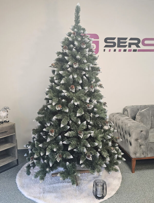 Brad artificial Christmas Deluxe by Sersimo, Daimond Premium, 2D, 220cm - imagine 4