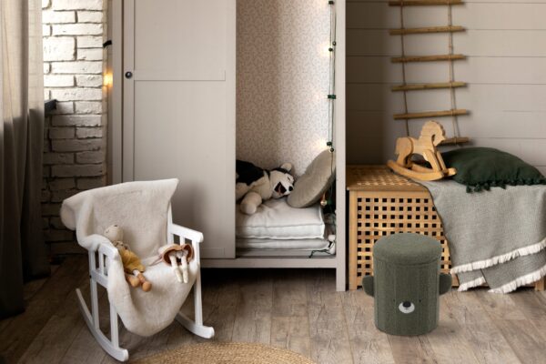 Taburet pentru copii, pliabil cu spatiu depozitare, 80kg, 28×34 cm, verde - imagine 4