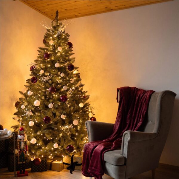 Brad artificial Christmas Deluxe by Sersimo, Caucazian Premium, 2D, 220cm - imagine 41