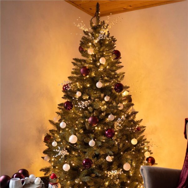 Brad artificial Christmas Deluxe by Sersimo, Caucazian Premium, 2D, 220cm - imagine 42