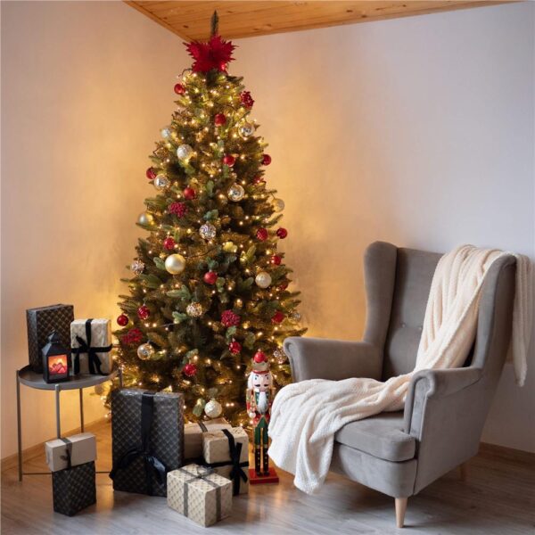 Brad artificial Christmas Deluxe by Sersimo, Siberian Premium, 2D+3D, 240cm - imagine 48